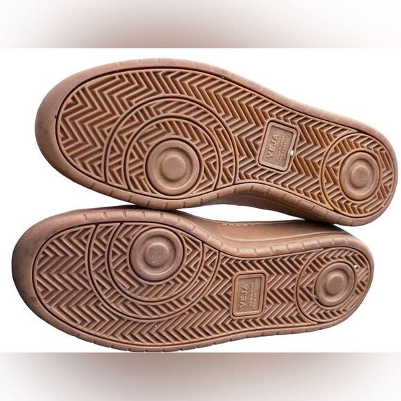 Veja V-10 Chromefree White Leather Natural Sahara Men’s Sneakers Runners Size 9 - Picture 7 of 11